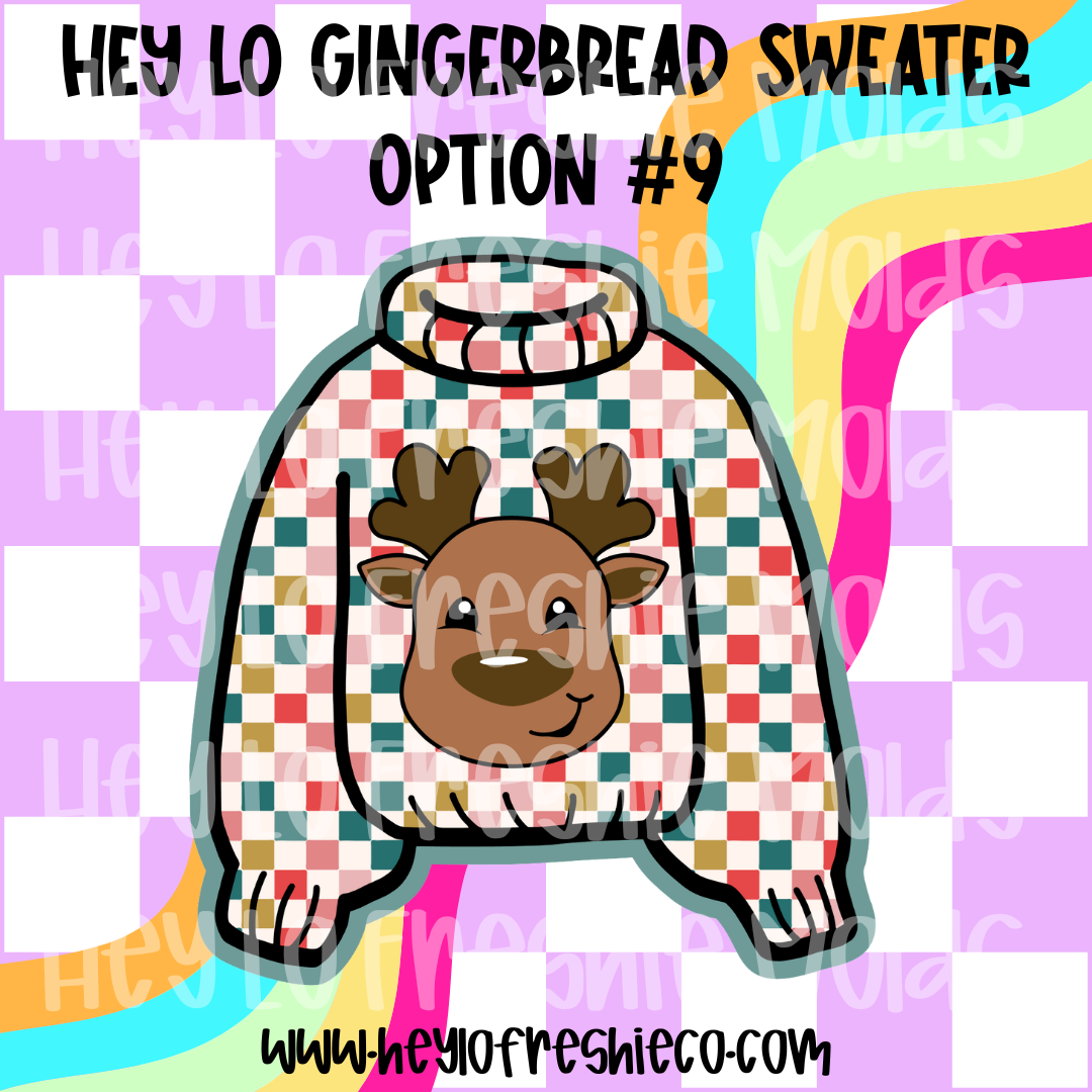 Pick Your Own Cardstock | Hey Lo Gingerbread Sweater Option #9