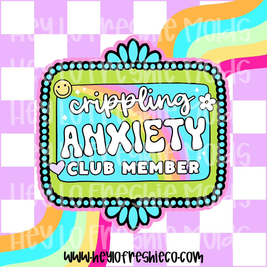 FULL Western Rectangle Frame Cardstock | Crippling Anxiety Club Member