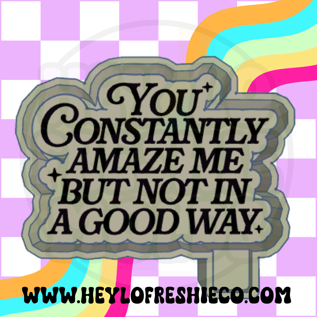 You Constantly Amaze Me But Not In A Good Way Silicone Mold