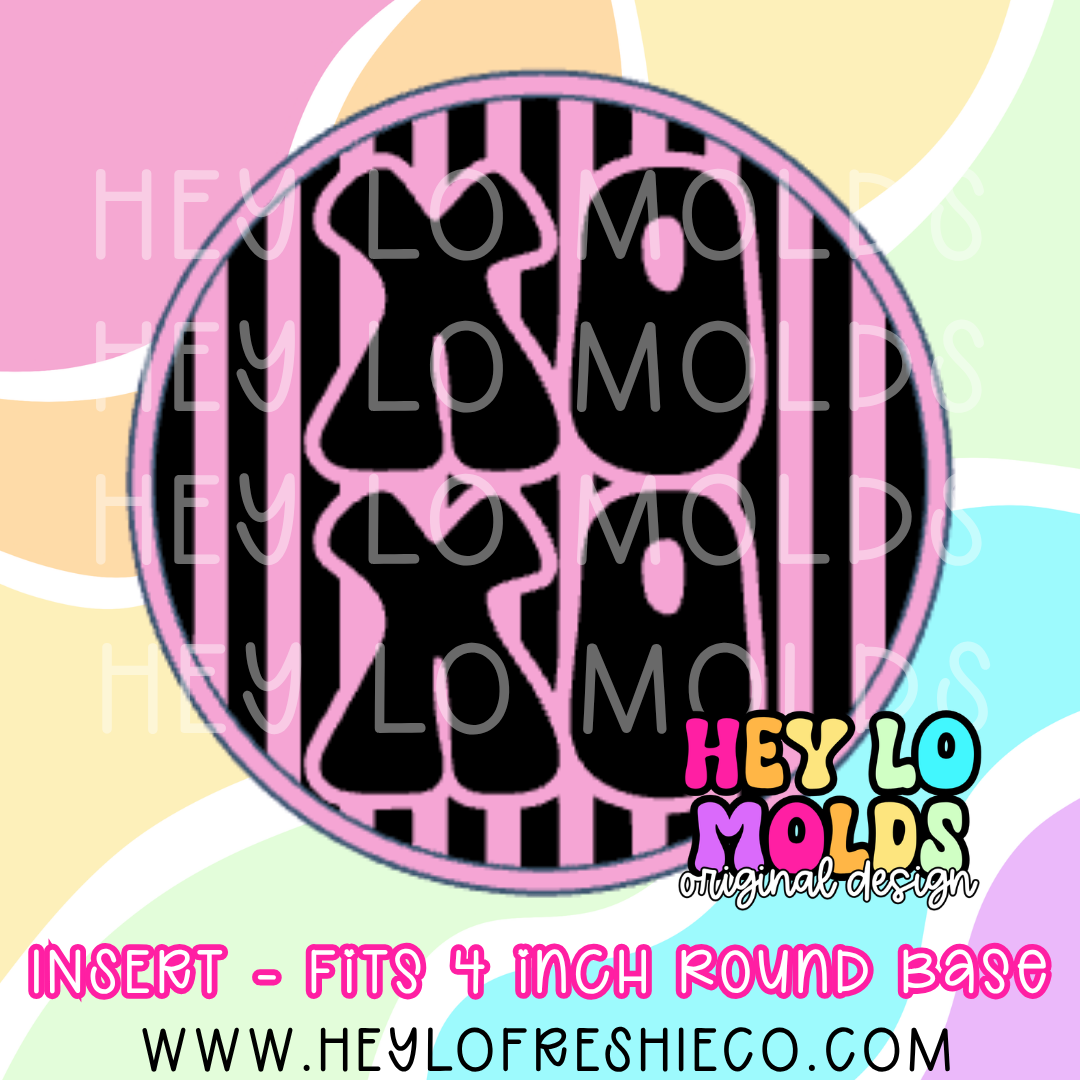 4 Inch Round Insert - XOXO