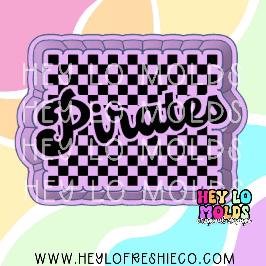 Pirates Checkered Team Name Silicone Mold