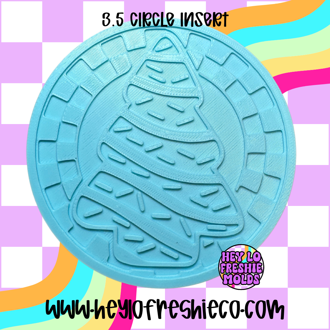 Christmas Checkered Circle Inserts