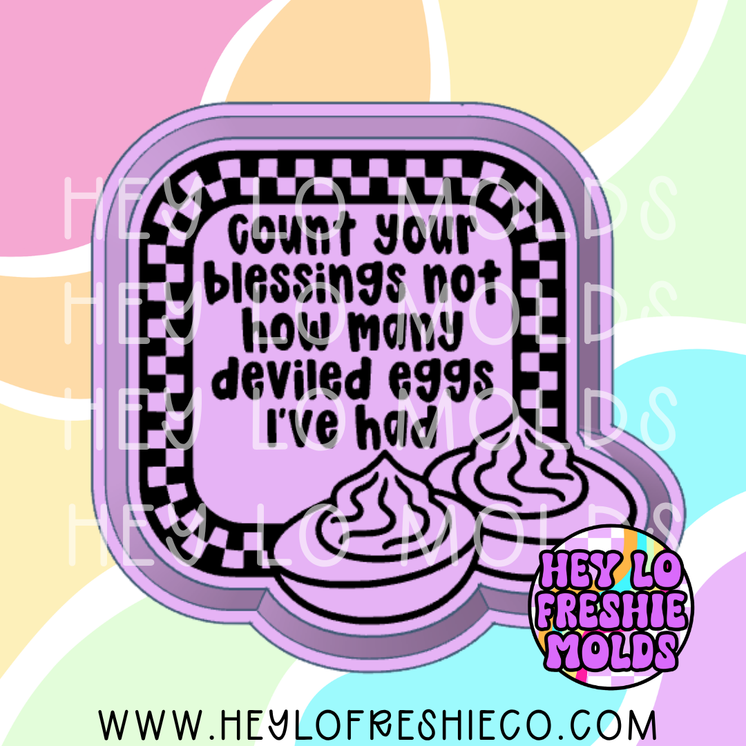 Count Your Blessings Not My Deviled Eggs Silicone Mold
