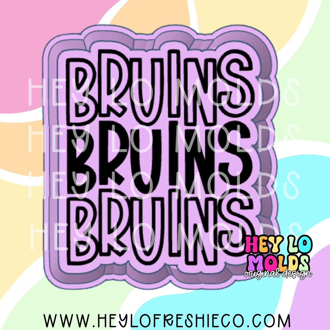 Bruins Stacked Team Name Silicone Mold
