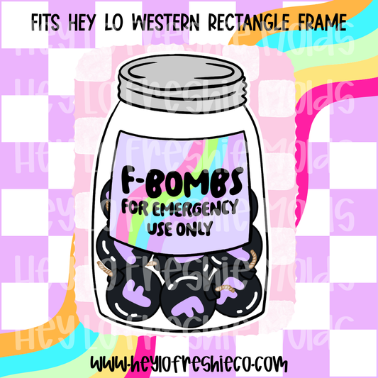 Pick Your Own Cardstock | Western Rectangle F-Bombs