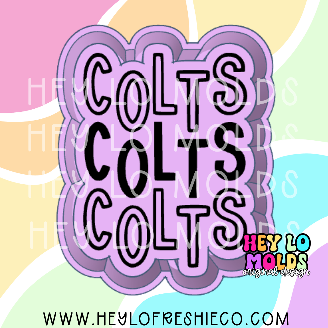 Colts Stacked Team Name Silicone Mold