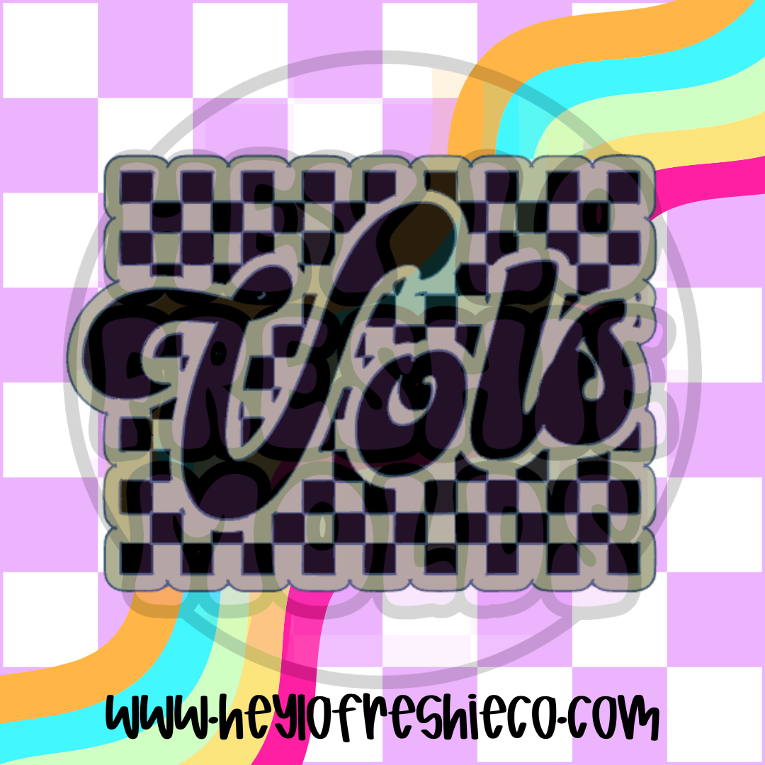 Checkered Team Name Silicone Mold