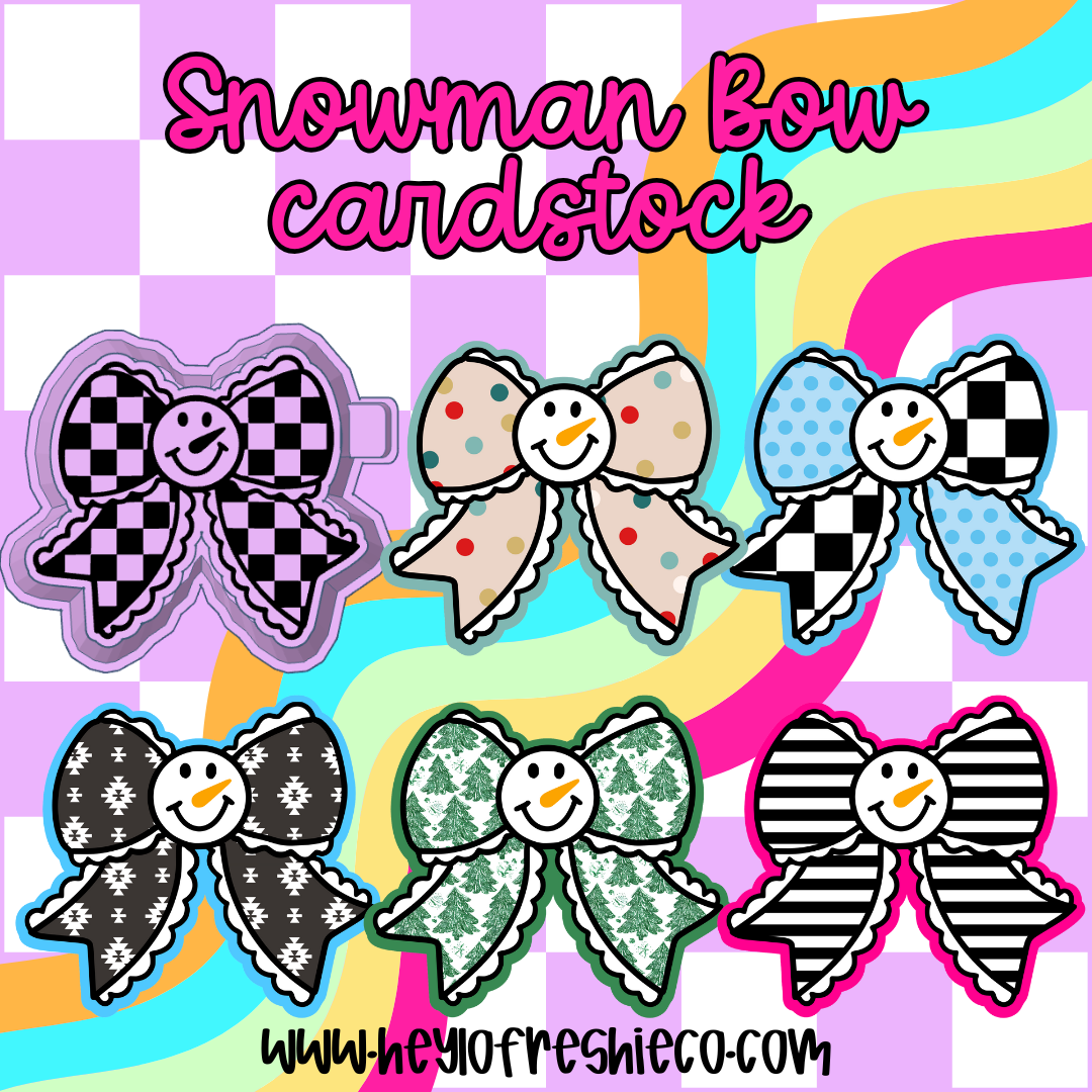 Snowman Bow Cardstock Grab Bag | 10 Count