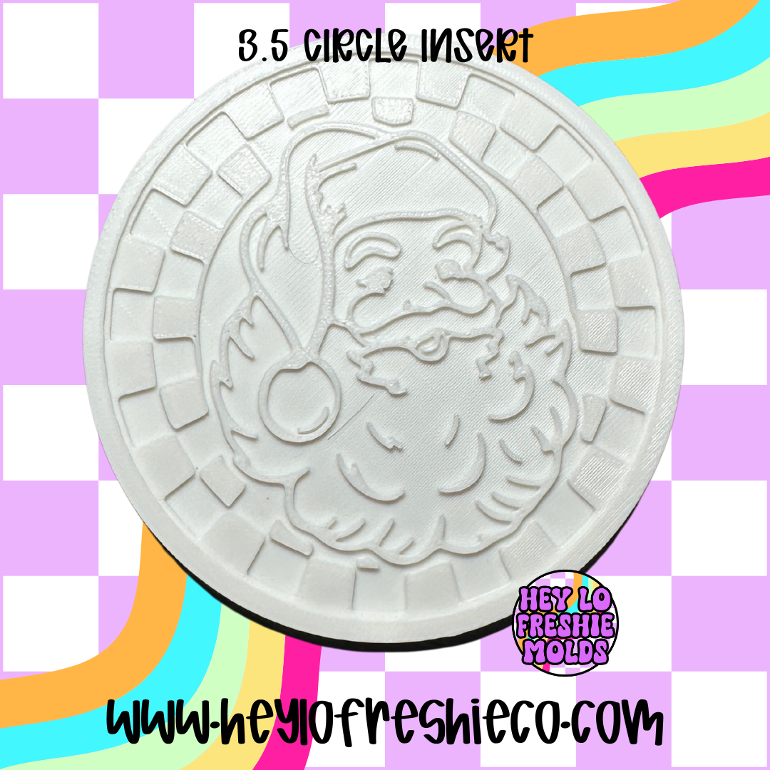 Christmas Checkered Circle Inserts