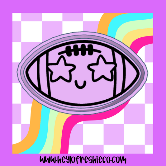 Star Eyed Football Silicone Mold