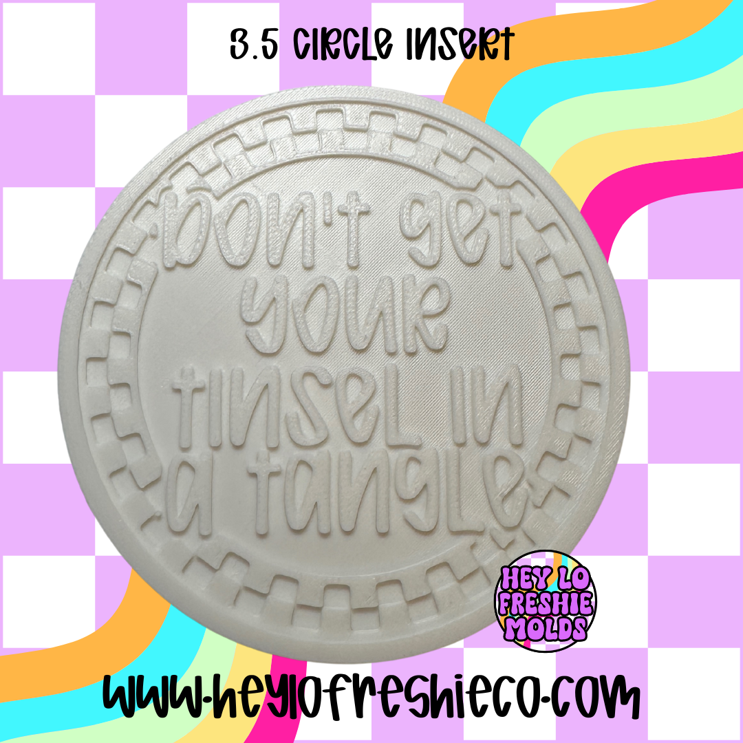 Christmas Checkered Circle Inserts
