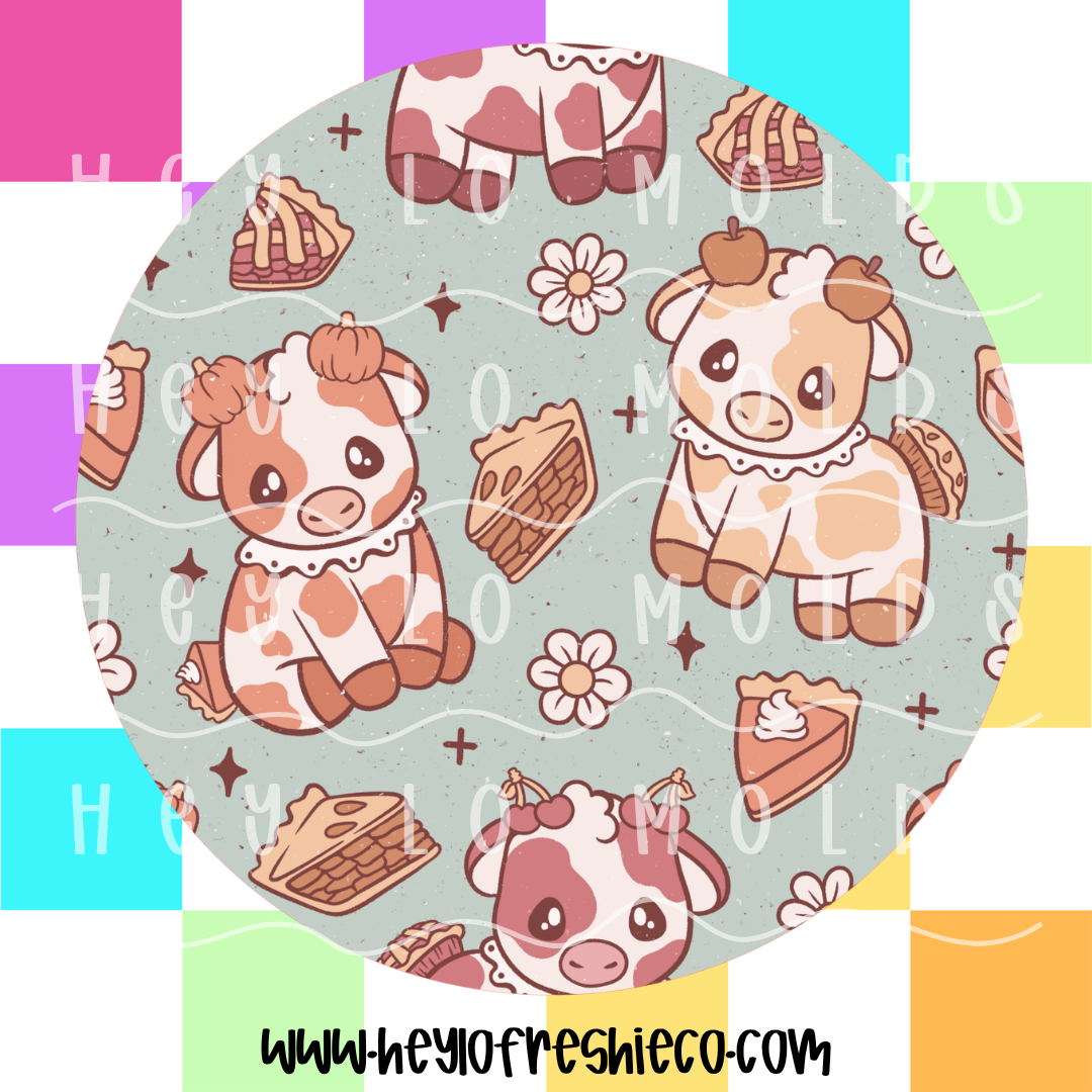 Round Cardstock 216 | Pumpkin Pie Cows