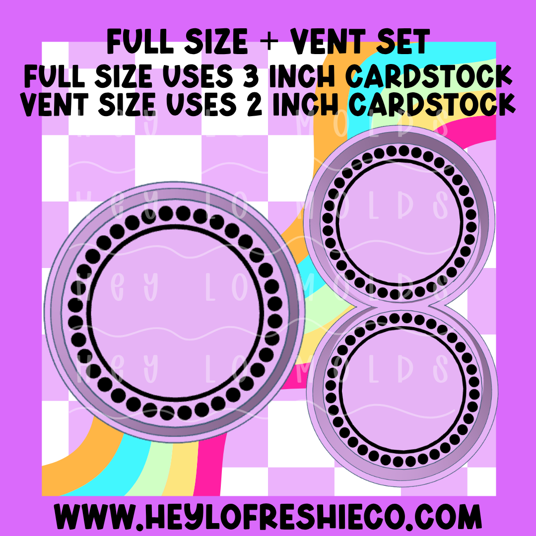 Dotted Round Silicone Mold + Vent Set