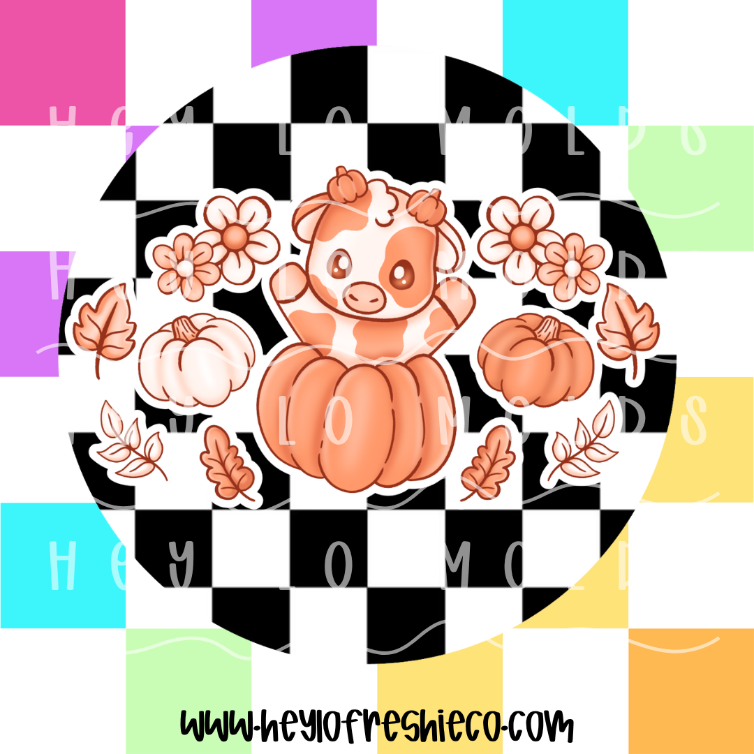 Round Cardstock 218 | Pumpkin Cow