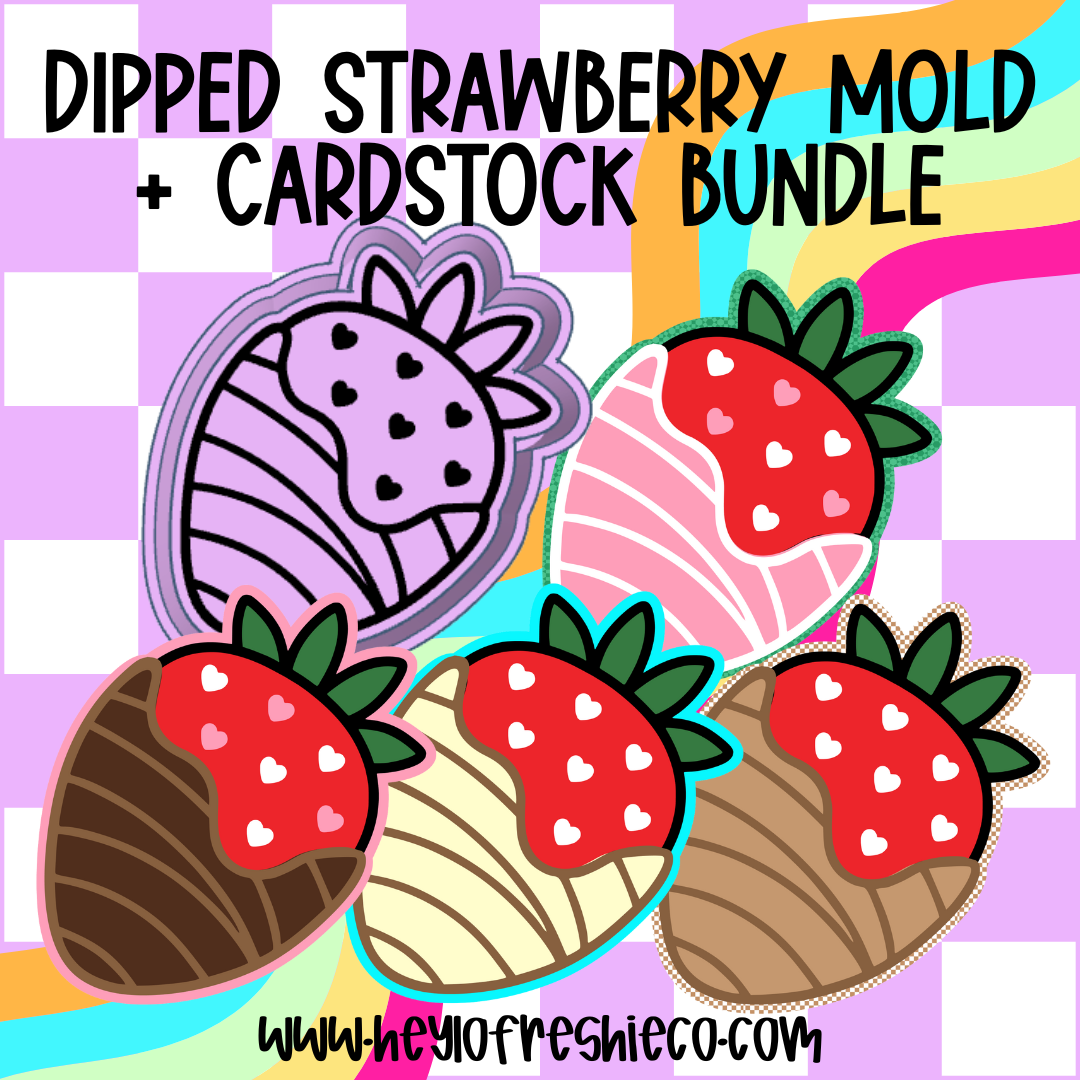 Mold & Cardstock Bundle: Dipped Strawberry