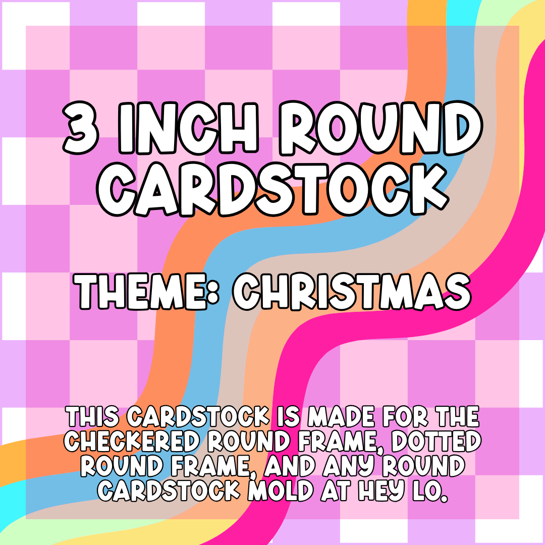 3 Inch Round Cardstock Grab Bag | Theme: Christmas