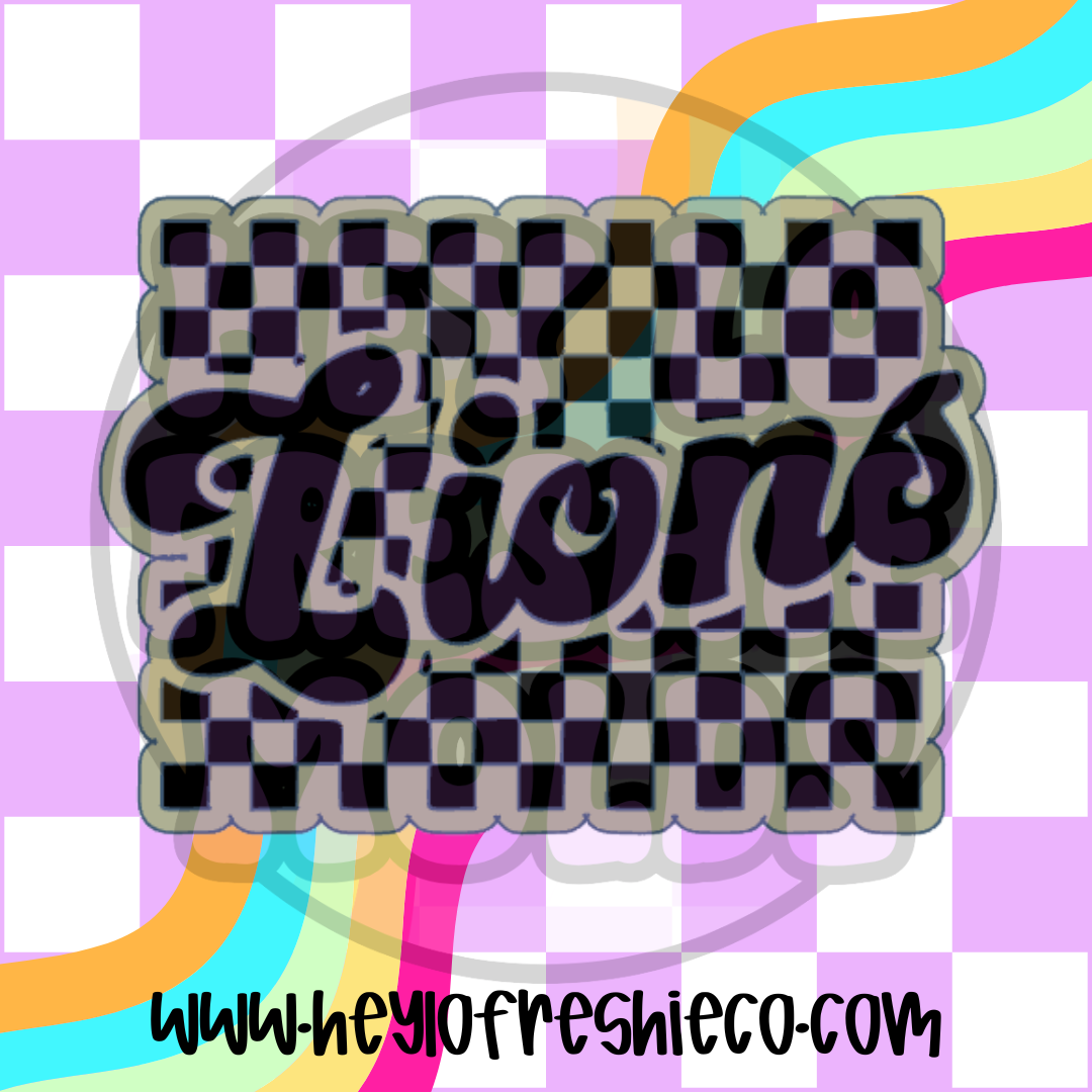 Checkered Team Name Silicone Mold