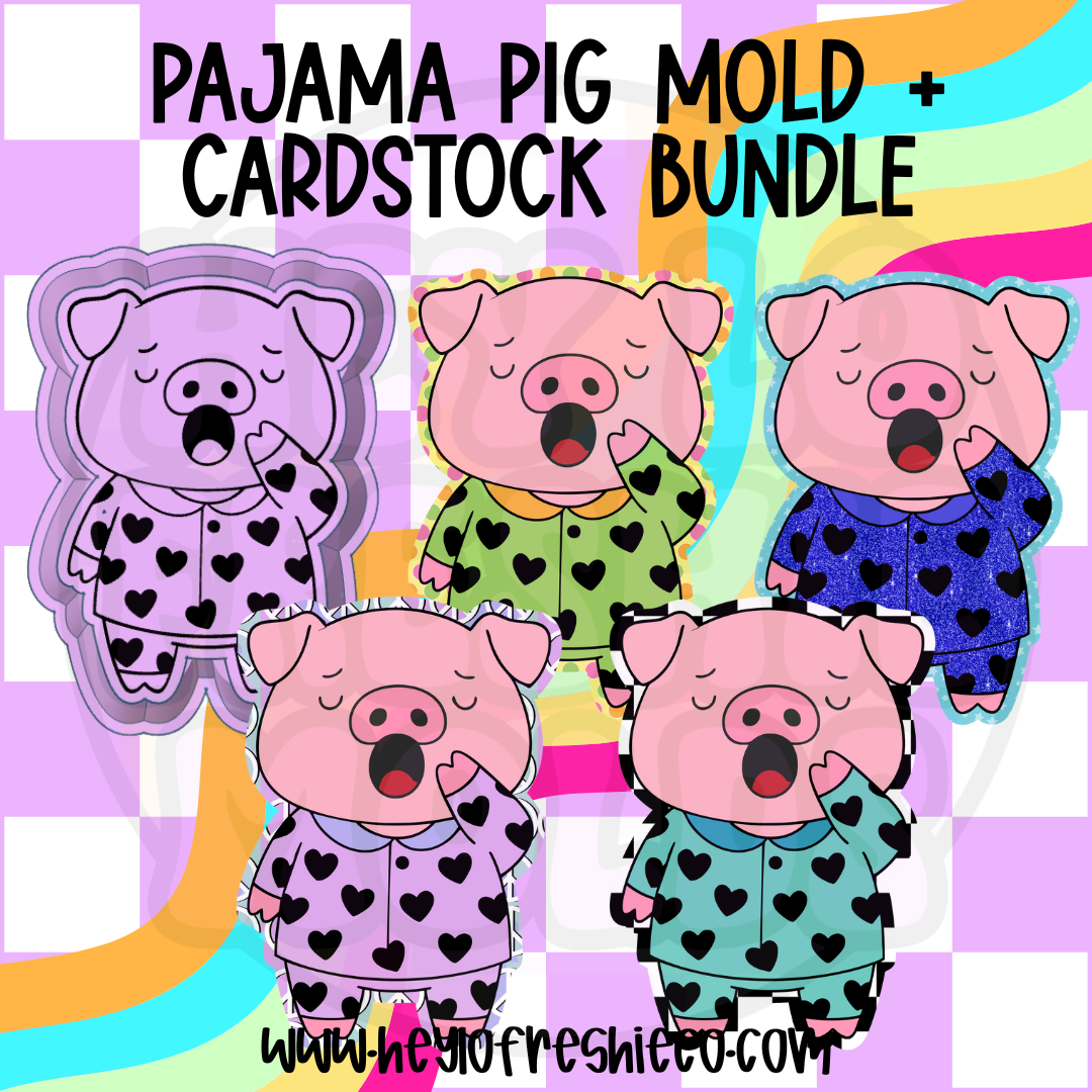 Mold & Cardstock Bundle: Pajama Pig