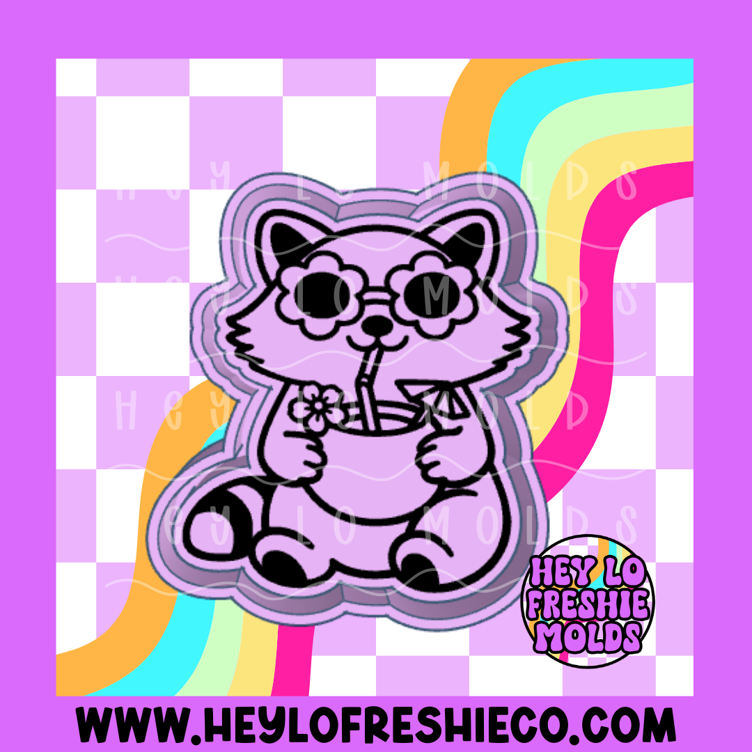 Summer Drink Raccoon Silicone Mold