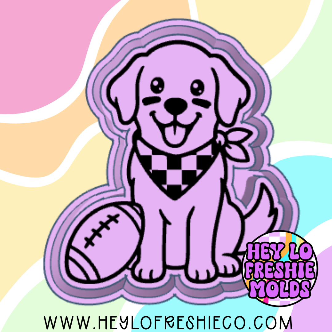Football Golden Retriever Silicone Mold