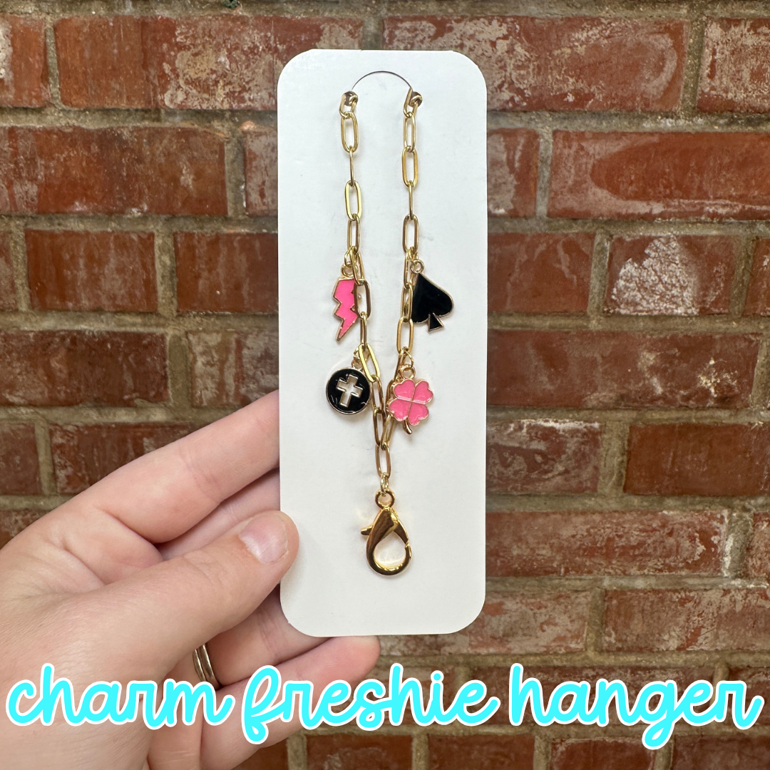 Pink & Black Charm Freshie Hanger