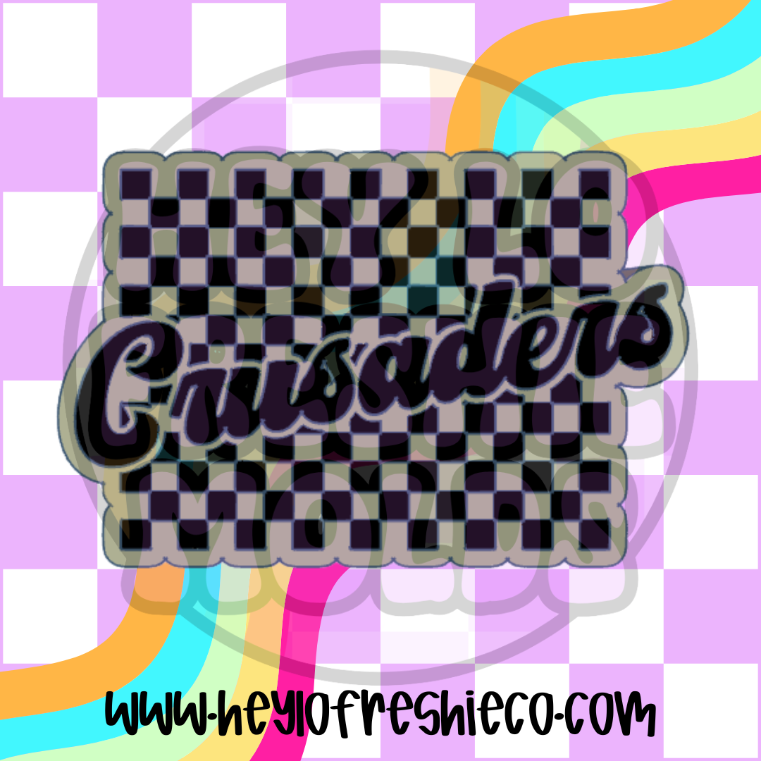 Checkered Team Name Silicone Mold