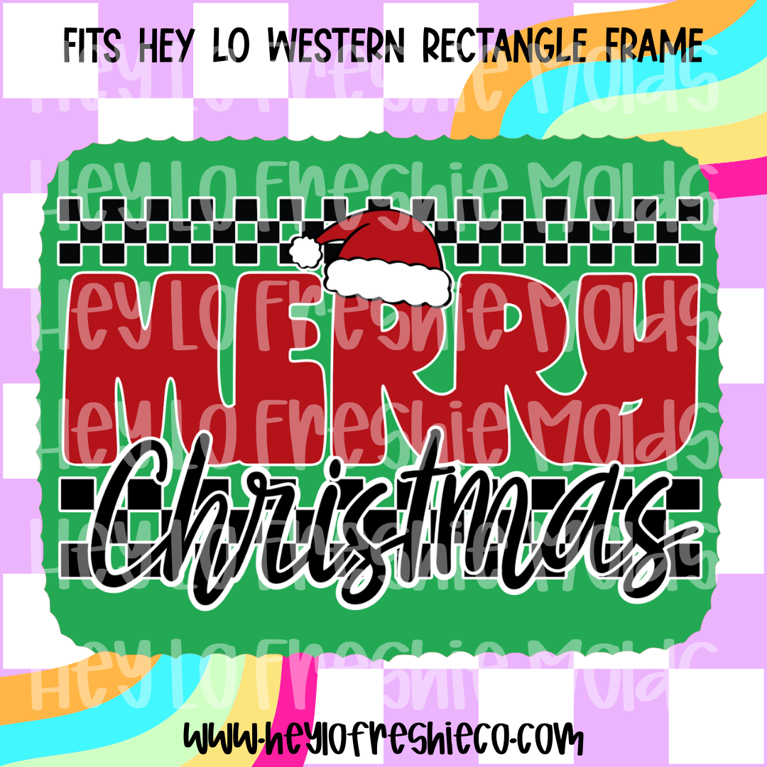Pick Your Own Cardstock | Western Rectangle Merry Christmas