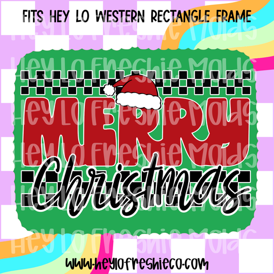 Pick Your Own Cardstock | Western Rectangle Merry Christmas