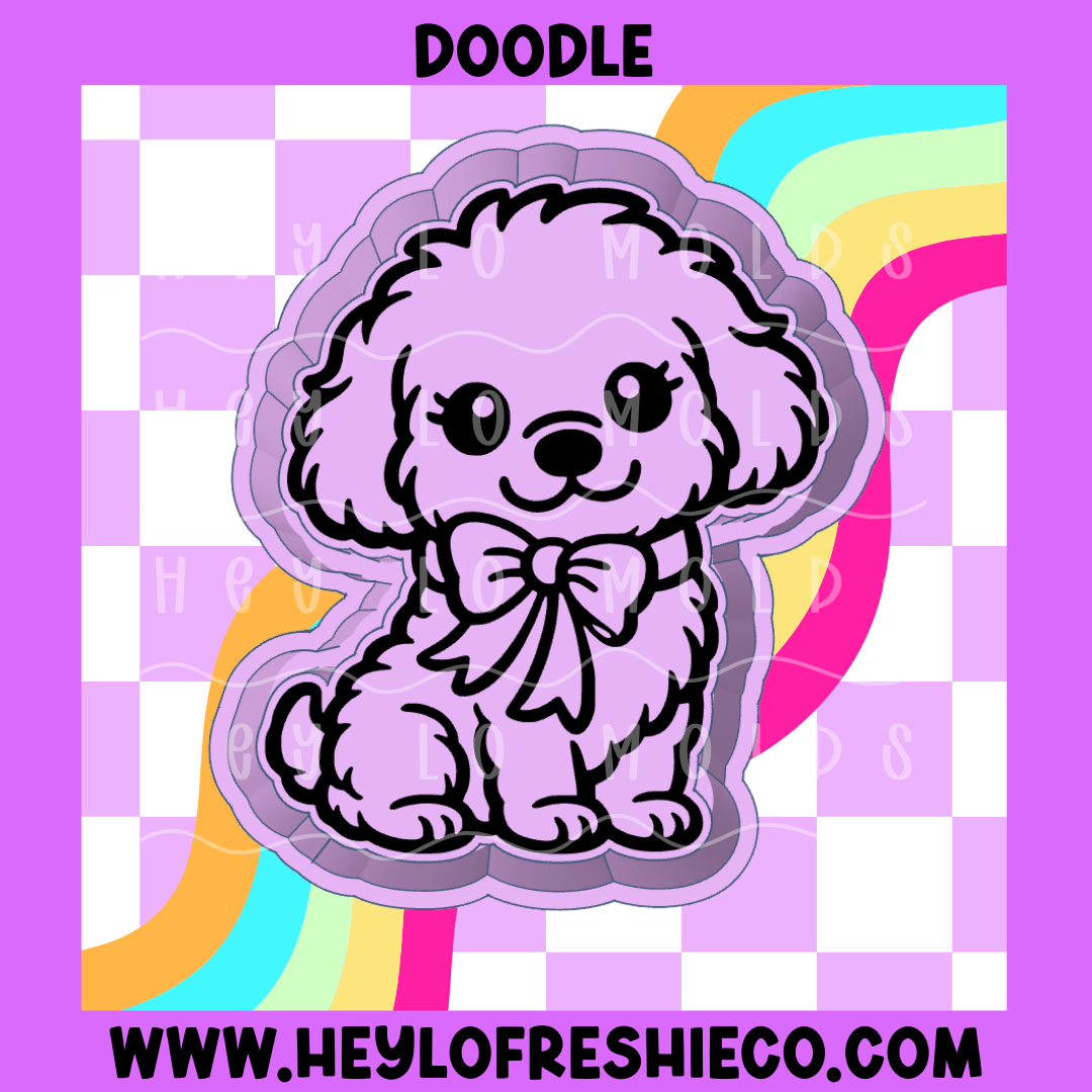 Doodle With Bow Silicone Mold