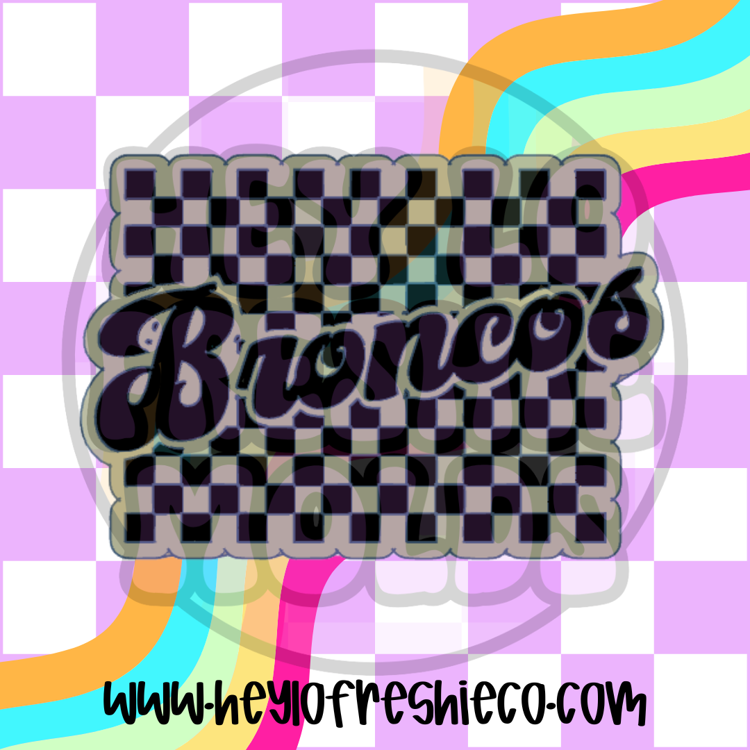 Checkered Team Name Silicone Mold
