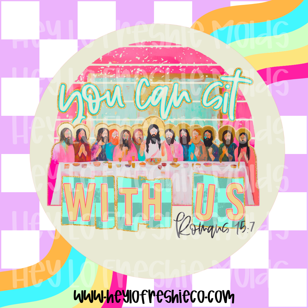 Round Cardstock | You Can Sit With Us (Gray)