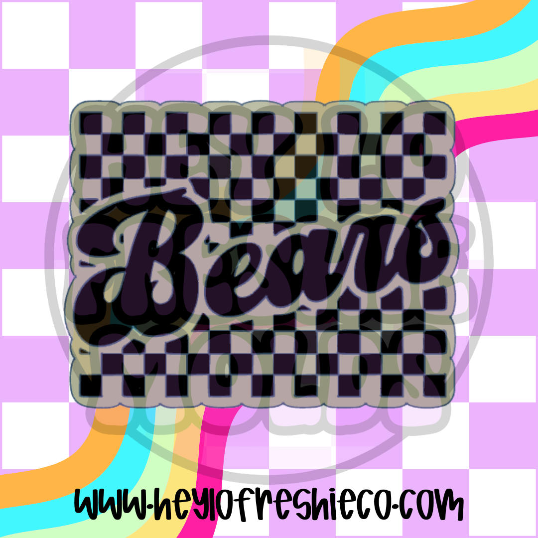 Checkered Team Name Silicone Mold