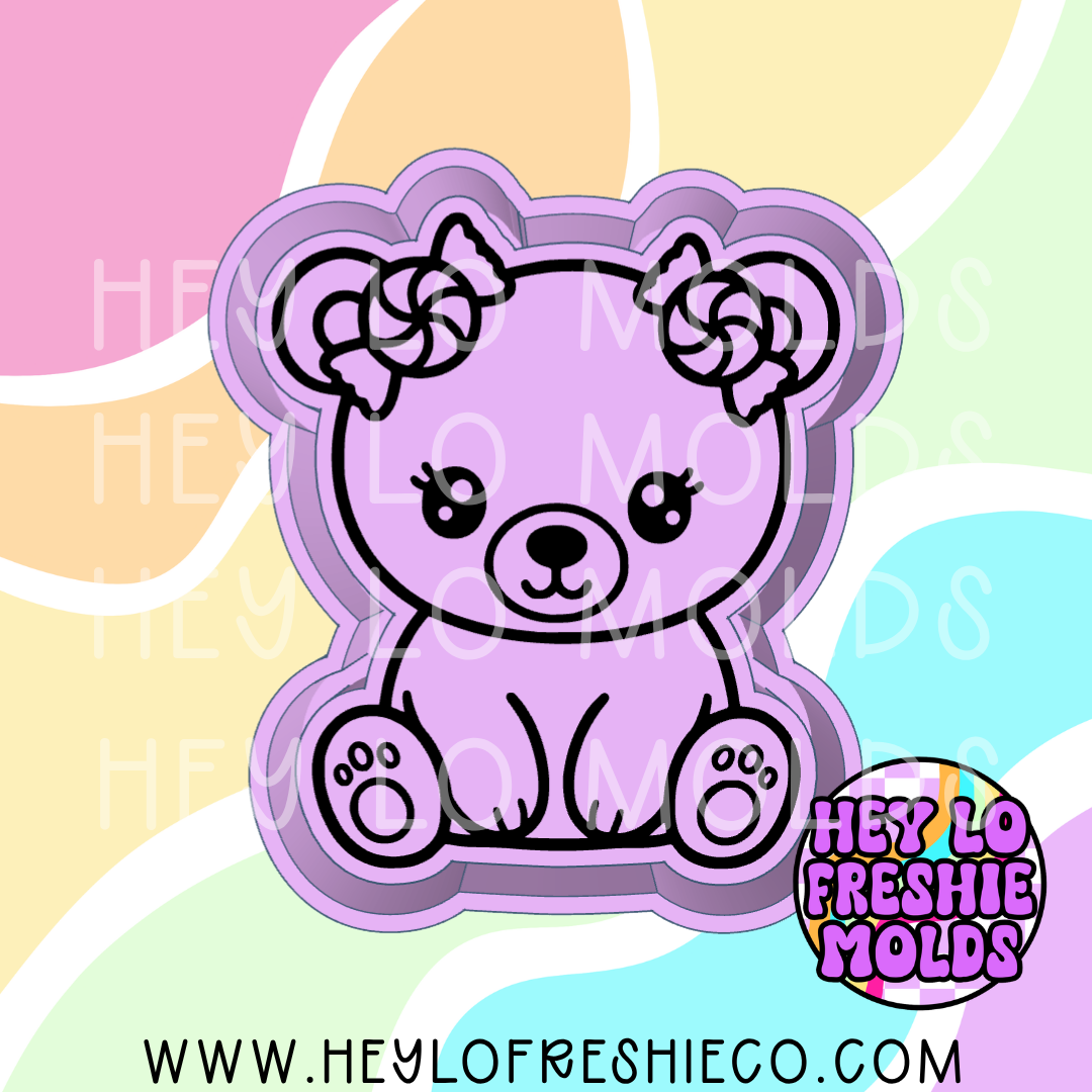 Peppermint Teddy Bear Silicone Mold