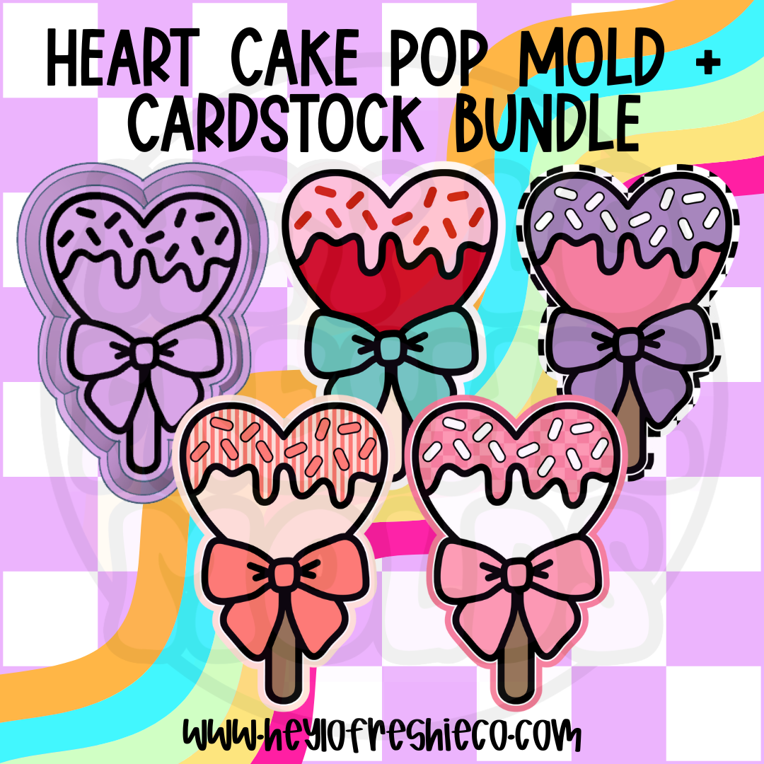 Mold & Cardstock Bundle: Heart Cake Pop