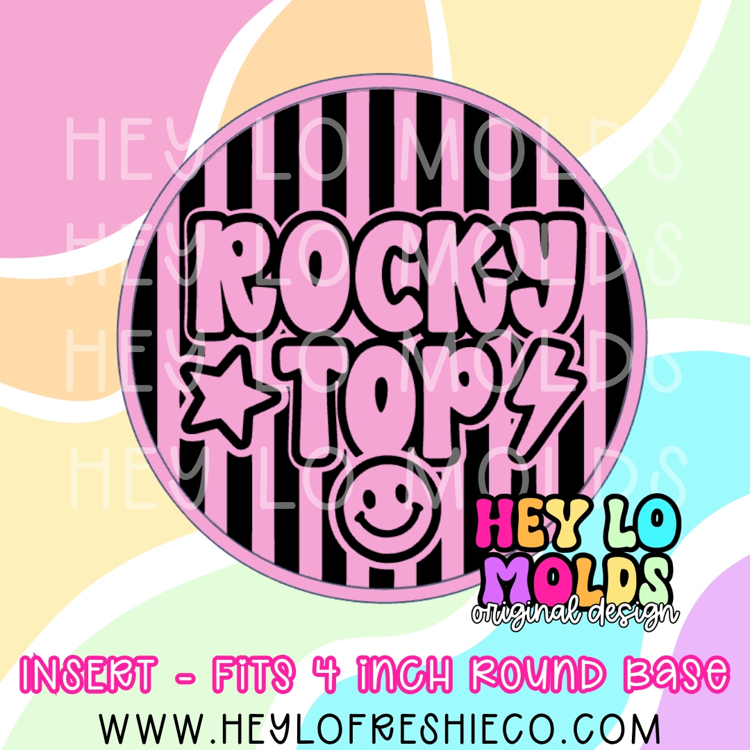 4 Inch Round Insert - Preppy Team Name: Rocky Top