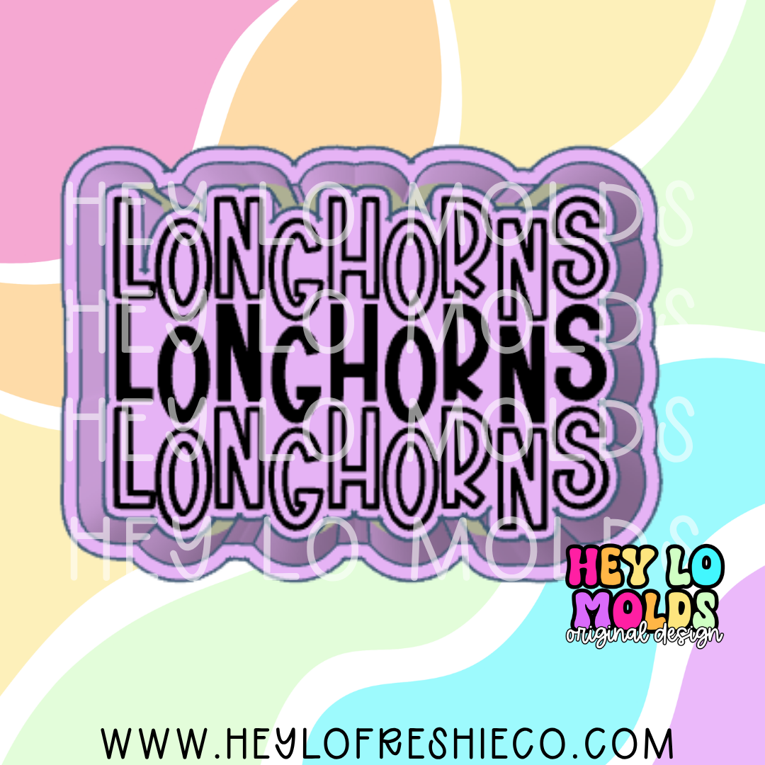 Longhorns Stacked Team Name Silicone Mold