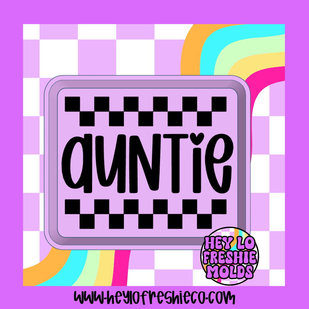 Checkered Auntie Silicone Mold
