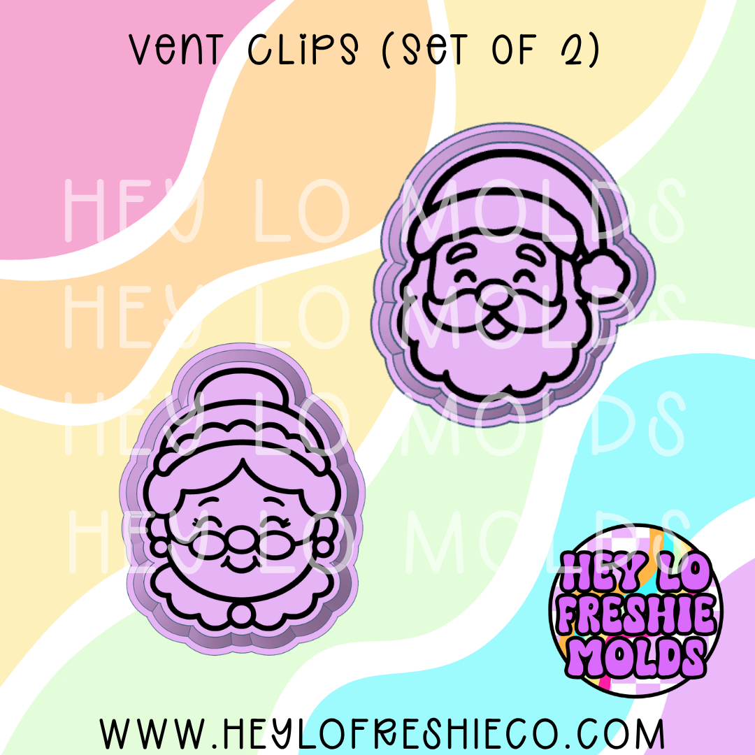 Santa & Mrs. Claus Vent Set Silicone Mold