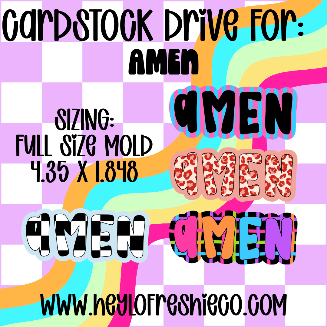 Digital Cardstock Drive: Amen
