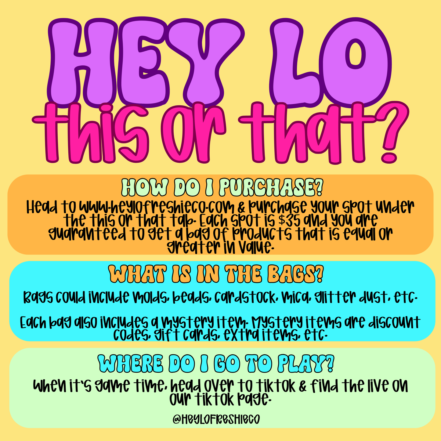 THIS OR THAT: OCTOBER 16 @ 7:30 PM CST (DO NOT CHECK OUT WITH OTHER ITEMS IN CART)