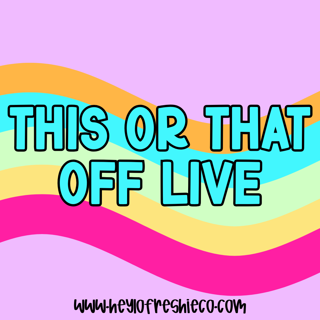 THIS OR THAT: OFF LIVE (DO NOT CHECK OUT WITH OTHER ITEMS IN CART)