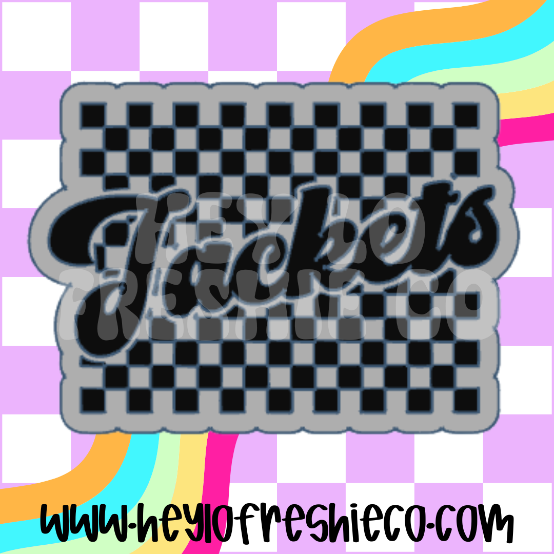 Checkered Team Name Silicone Mold