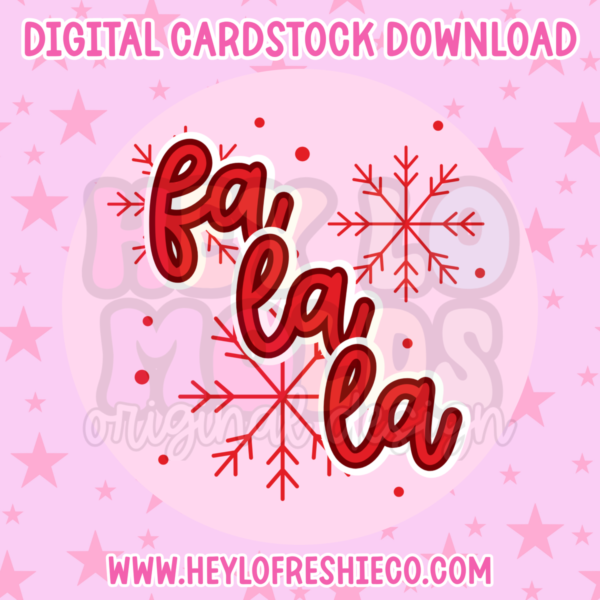 Digital Cardstock: Fa La La