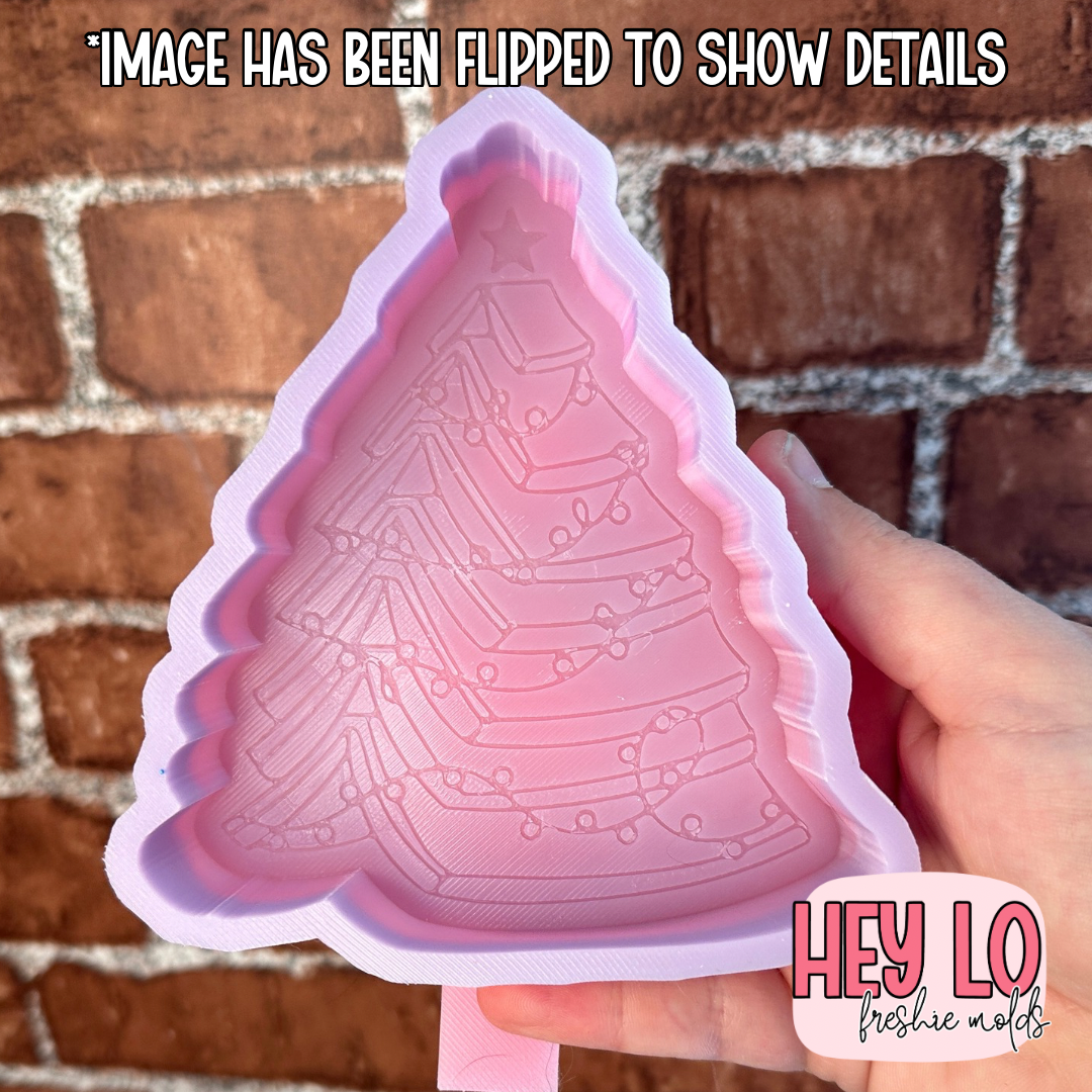 Christmas Light Book Tree Silicone Mold