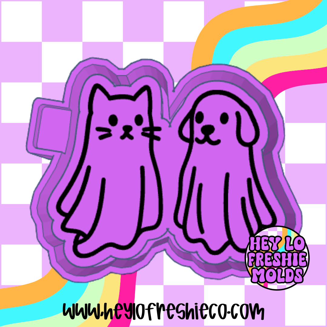 Cat & Dog Ghosties Silicone Mold