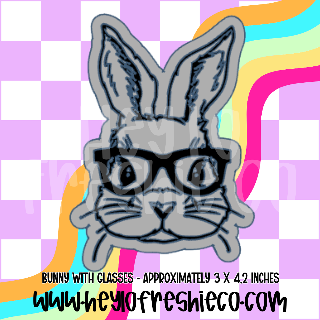 Bunny With Glasses Silicone Mold