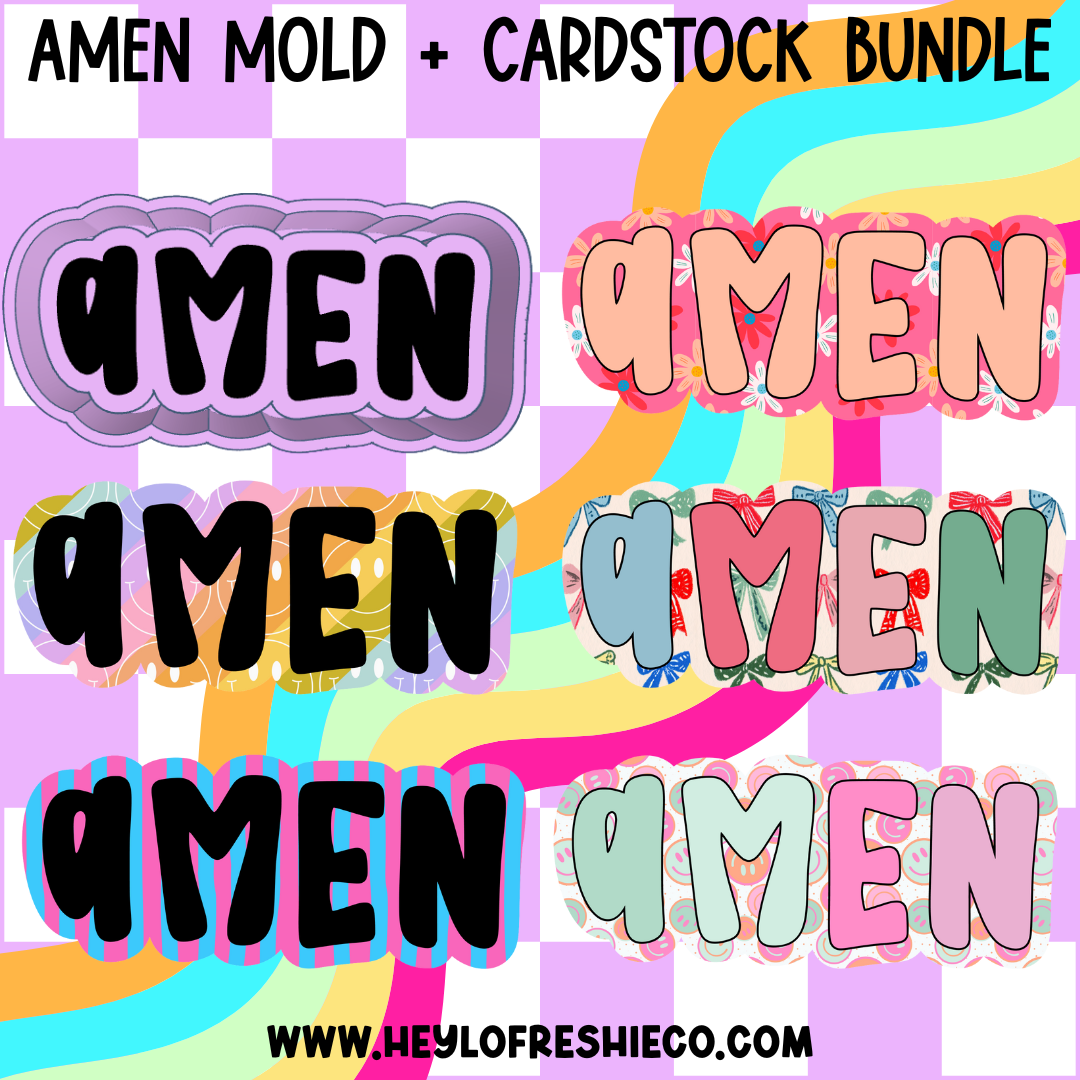 Mold & Cardstock Bundle: Amen