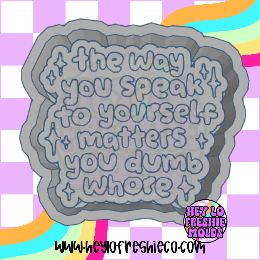 The Way You Speak To Yourself Matters You Dumb Whore Silicone Mold