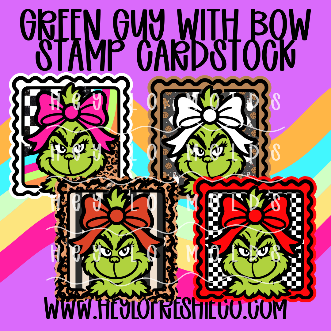 Cardstock Grab Bag | Green Guy With Bow Stamp