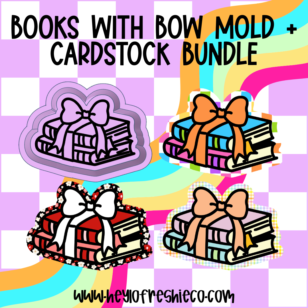 Mold & Cardstock Bundle: Books With Bow